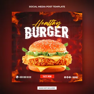健康汉堡社交媒体帖子
