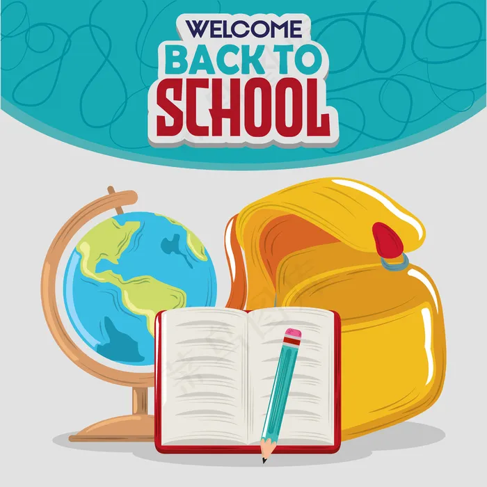 返校背景eps,ai矢量模版下载