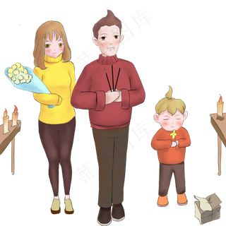 手绘卡通动漫可爱重阳节场景