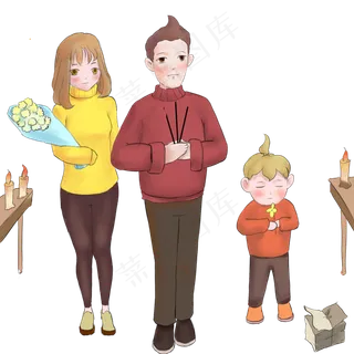 手绘卡通动漫可爱重阳节场景