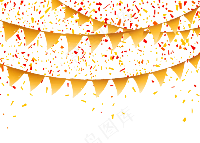 元旦彩带旗子挂饰(2800X2000(DPI:300))psd模版下载