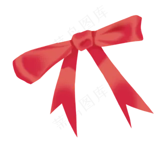 七夕节红色卡通丝带蝴蝶结装饰