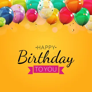 生日请柬背景与气球。插图