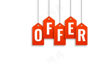 价签式设计的促销优惠横幅banner