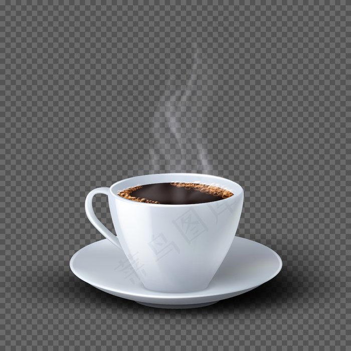 隔烟白色咖啡杯