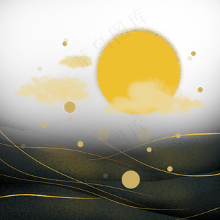 中秋节十五星星月亮