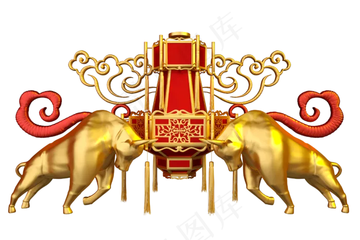 新年牛年祥云(2000X2000(DPI:300))psd模版下载
