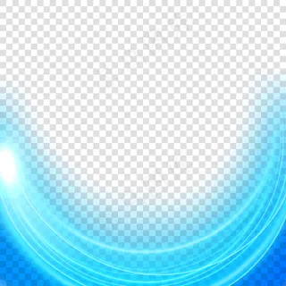 优雅的蓝光框架，波浪状霓虹灯，隔离