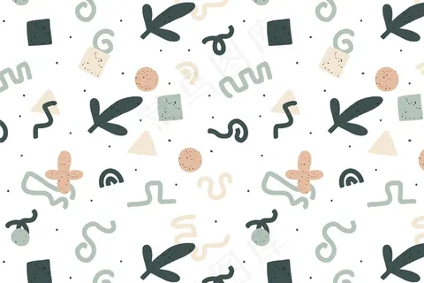 手绘抽象元素图案