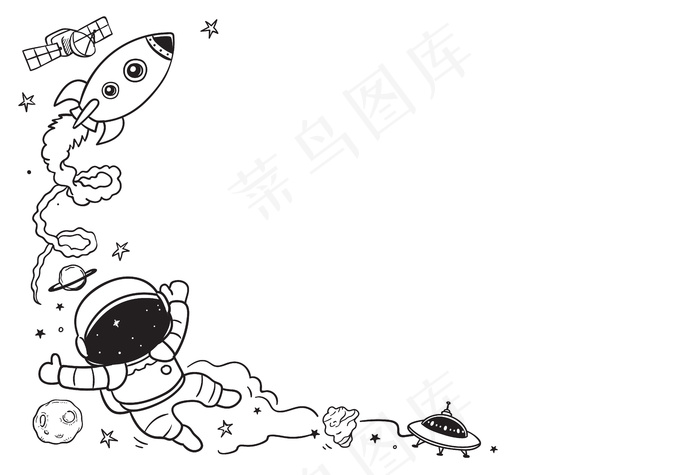 手绘空间涂鸦eps,ai矢量模版下载
