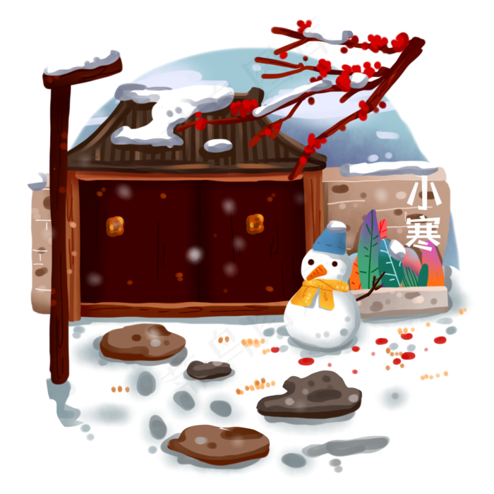 二十四节气之小寒雪后老院子风景