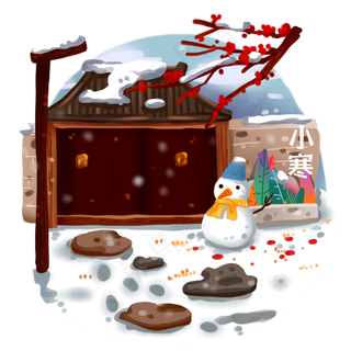 二十四节气之小寒雪后老院子风景