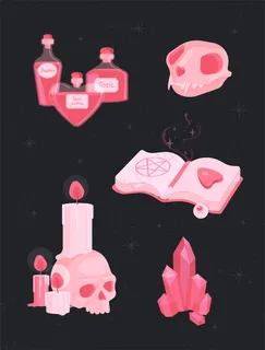 一套魔法女巫。 一套魔法女巫。