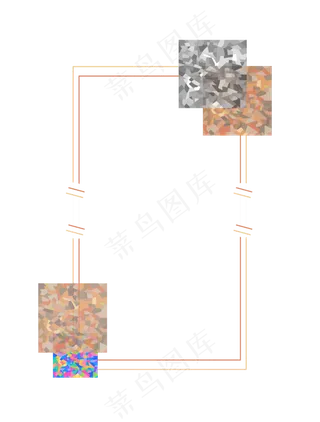 迷彩边框纹理设计免抠