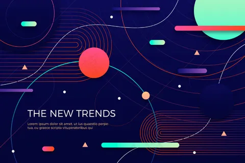 深色背景上的几何图形