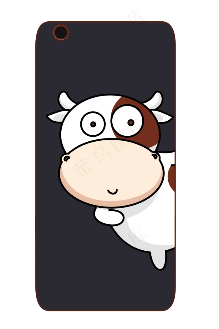 牛年手机壳(2000X3000(DPI:300))psd模版下载