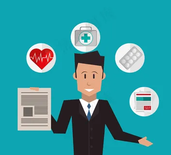 保险服务相关图标图像