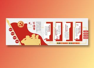 传承红色基因军队建设 文化墙 OK
