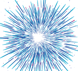 抽象蓝色烟花边框夜空