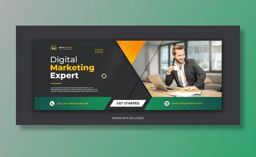 数字营销公司facebook封面模板