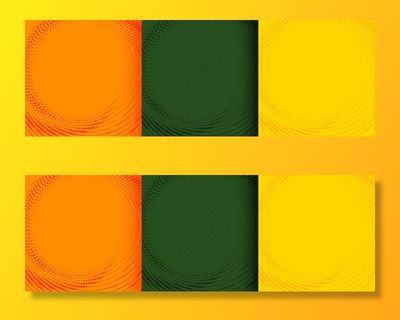 橙绿色和黄色色调的暖色半色调背景