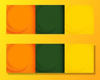 橙绿色和黄色色调的暖色半色调背景