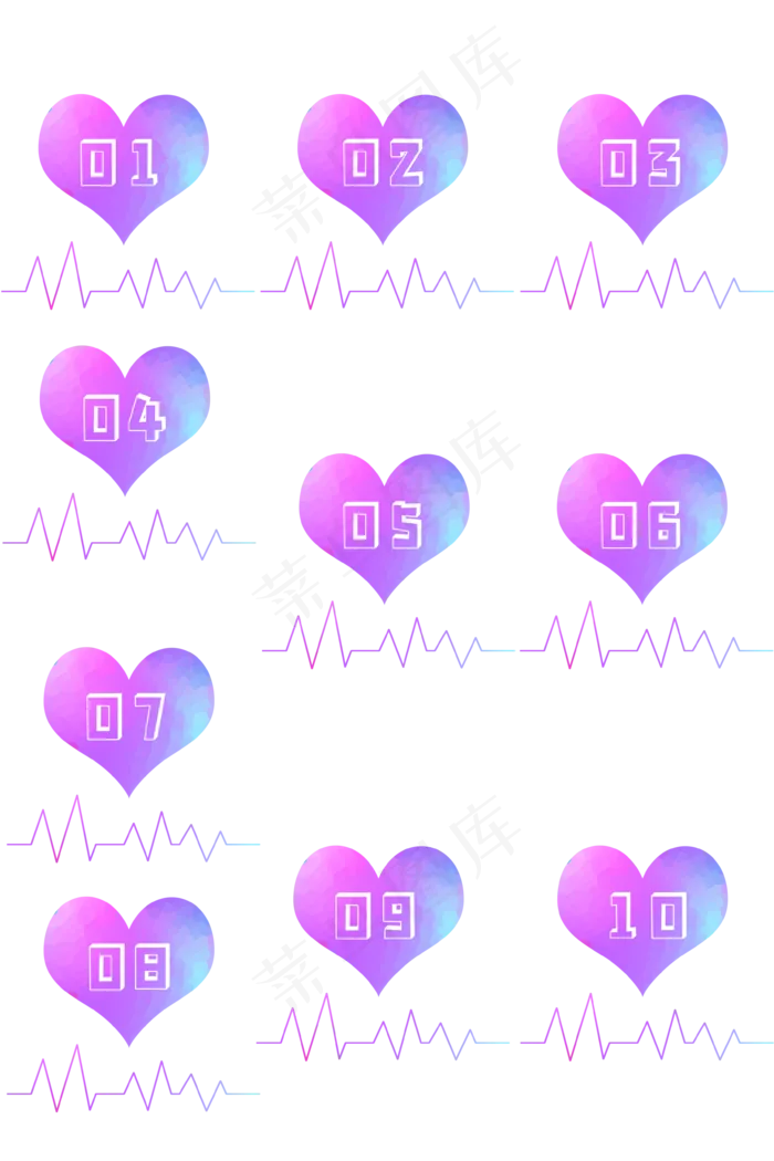 七夕节数字序号渐变(3545X5315(DPI:72))psd模版下载