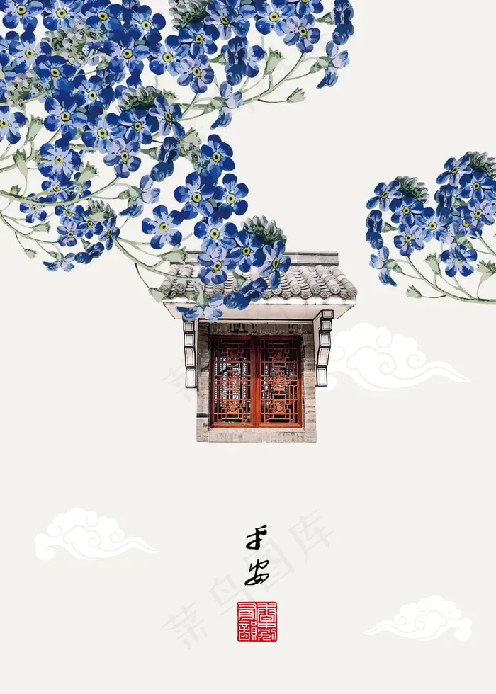 中国风背景 古典背景psd模版下载
