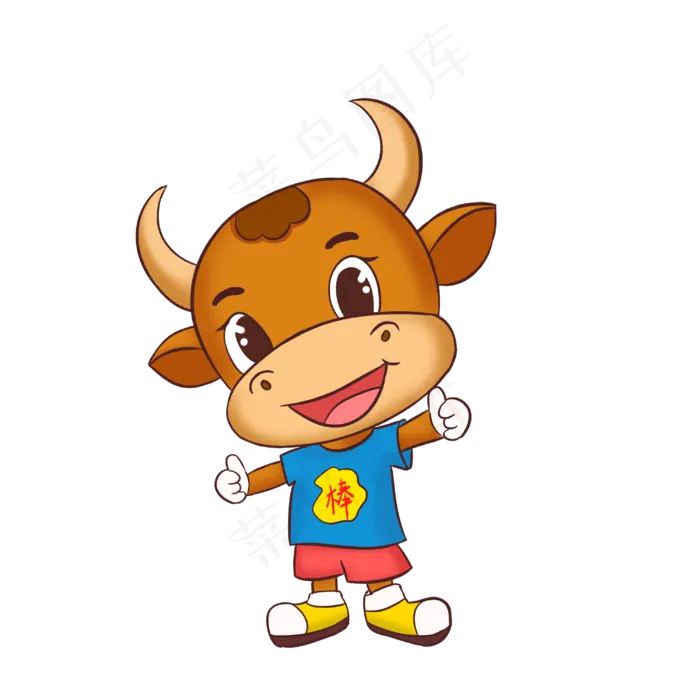 2021可爱小牛(3000X3000(DPI:300))psd模版下载
