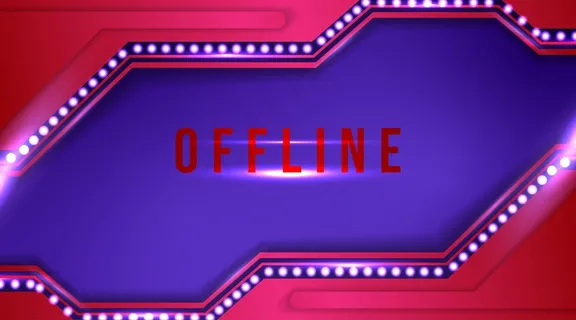 具有抽搐抽象背景的现代离线横幅banner