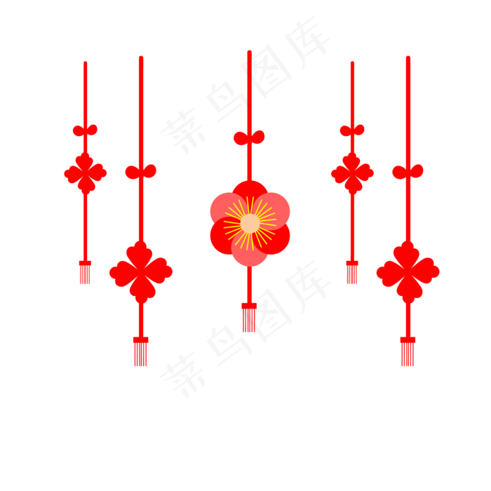 手绘新年梅花挂饰
