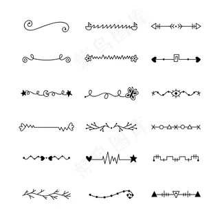一套不同类型的框架和分隔器