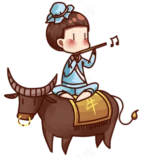 七夕情人节牛郎卡通