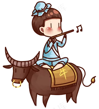七夕情人节牛郎卡通