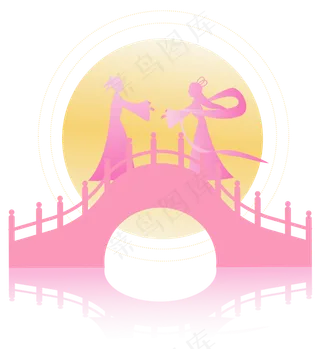 七夕牛郎织女剪影