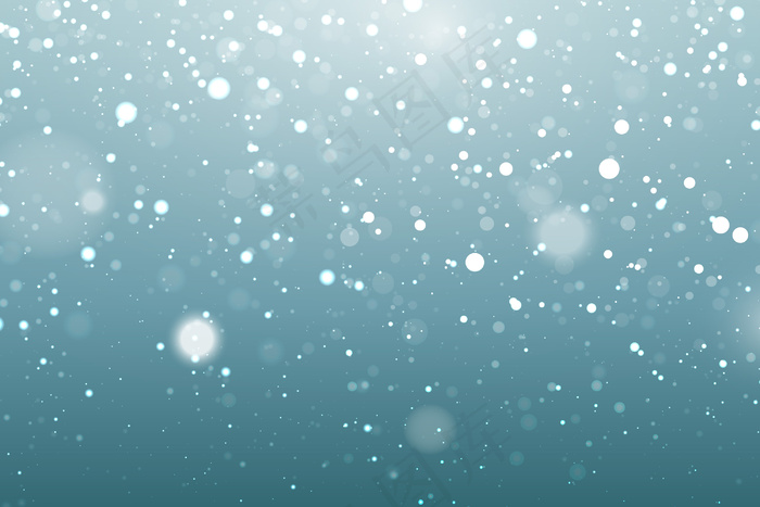 具有(bokeh)散景元素的真实降雪背景