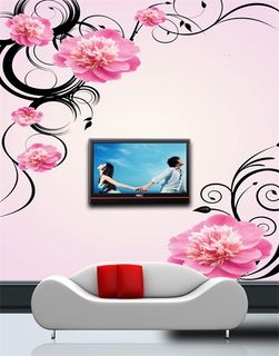 电视墙背景画效果图片