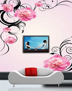 电视墙背景画效果图片