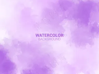 紫色粉彩水彩画背景。