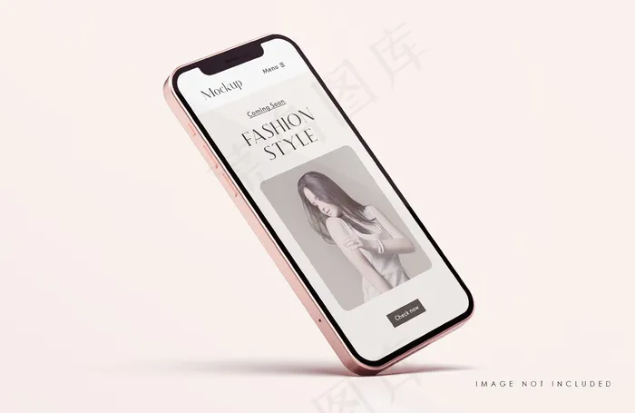 红色和金色手机屏幕实物模型样机与手机app移动应用程序app演示模板psd模版下载