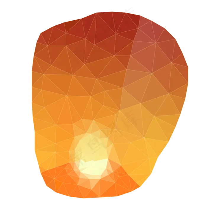 中元节科技孔明灯晶格化矢量图ai矢量模版下载