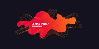 具有动态波浪和线条的矢量抽象背景