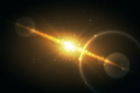 闪耀的日出光效果