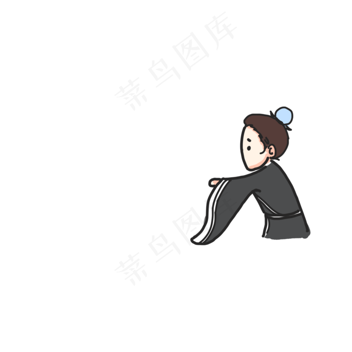 七夕节牛郎织女手绘卡通