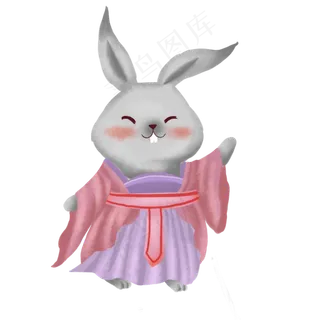 中秋节人像玉兔 中秋节人像玉兔