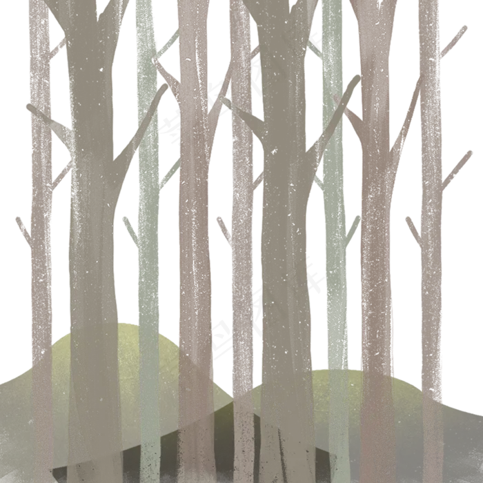 苍凉的一座小山林(2000X2000(DPI:300))psd模版下载