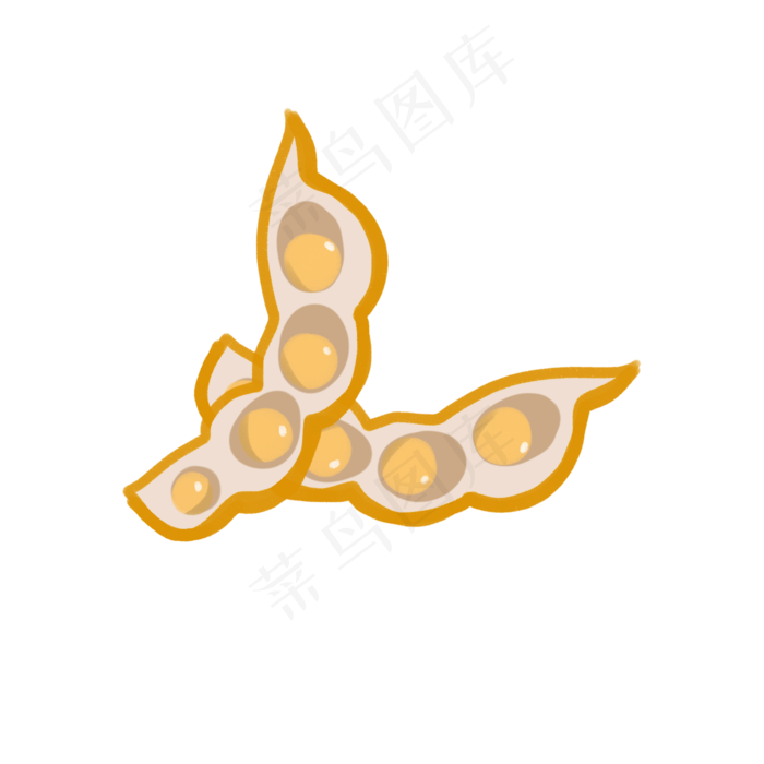 卡通黄豆矢量图下载