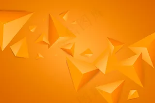 橙色三角形背景，色彩鲜艳