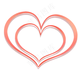 红色唯美七夕情人节简约爱心