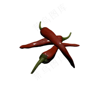 一组红色小尖椒